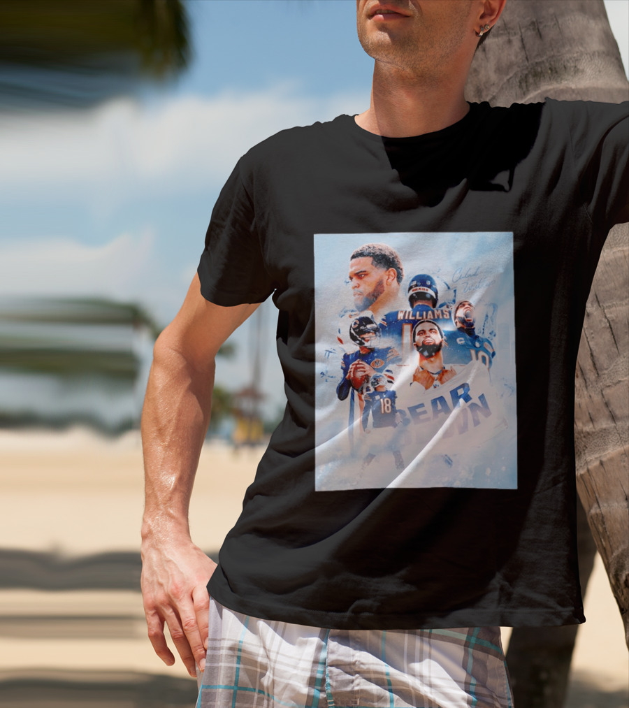 Caleb Williams Bear Down Chicago Quarterback Leadership T-Shirt