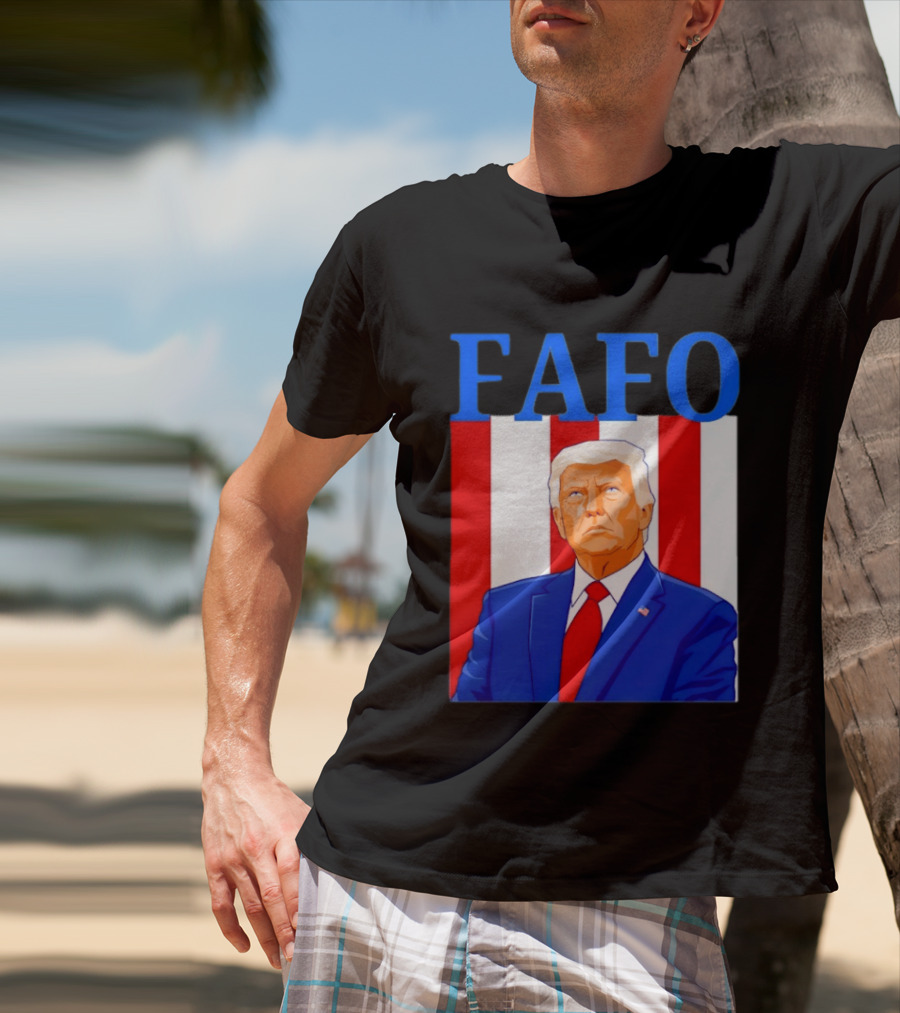 FAFO Trump USA Patriotic Bold Red White Blue T-Shirt