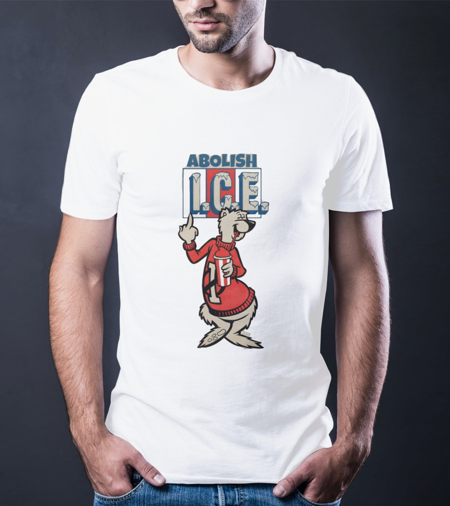 Abolish ICE Polar Bear Middle Finger T-Shirt
