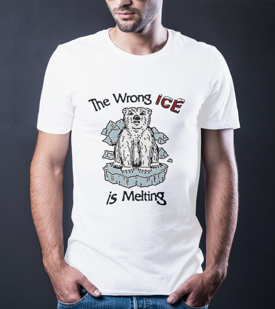 The Wrong Ice Is Melting Polar Bear Vintage Climate Awareness T-Shirt