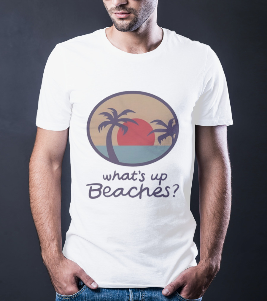 Brooklyn Nine Nine What's Up Beaches Red Sunset Palm Trees T-Shirt