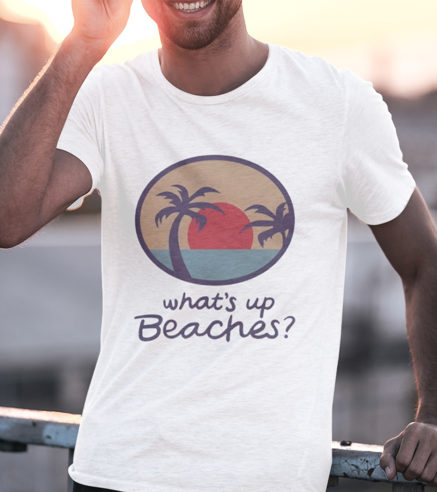 Brooklyn Nine Nine What's Up Beaches Red Sunset Palm Trees T-Shirt