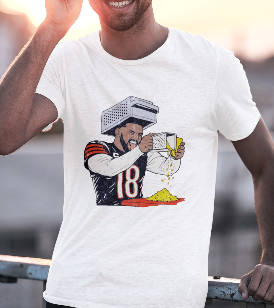 Caleb Williams Cheese Grater Chicago Bears Football Comedy T-Shirt