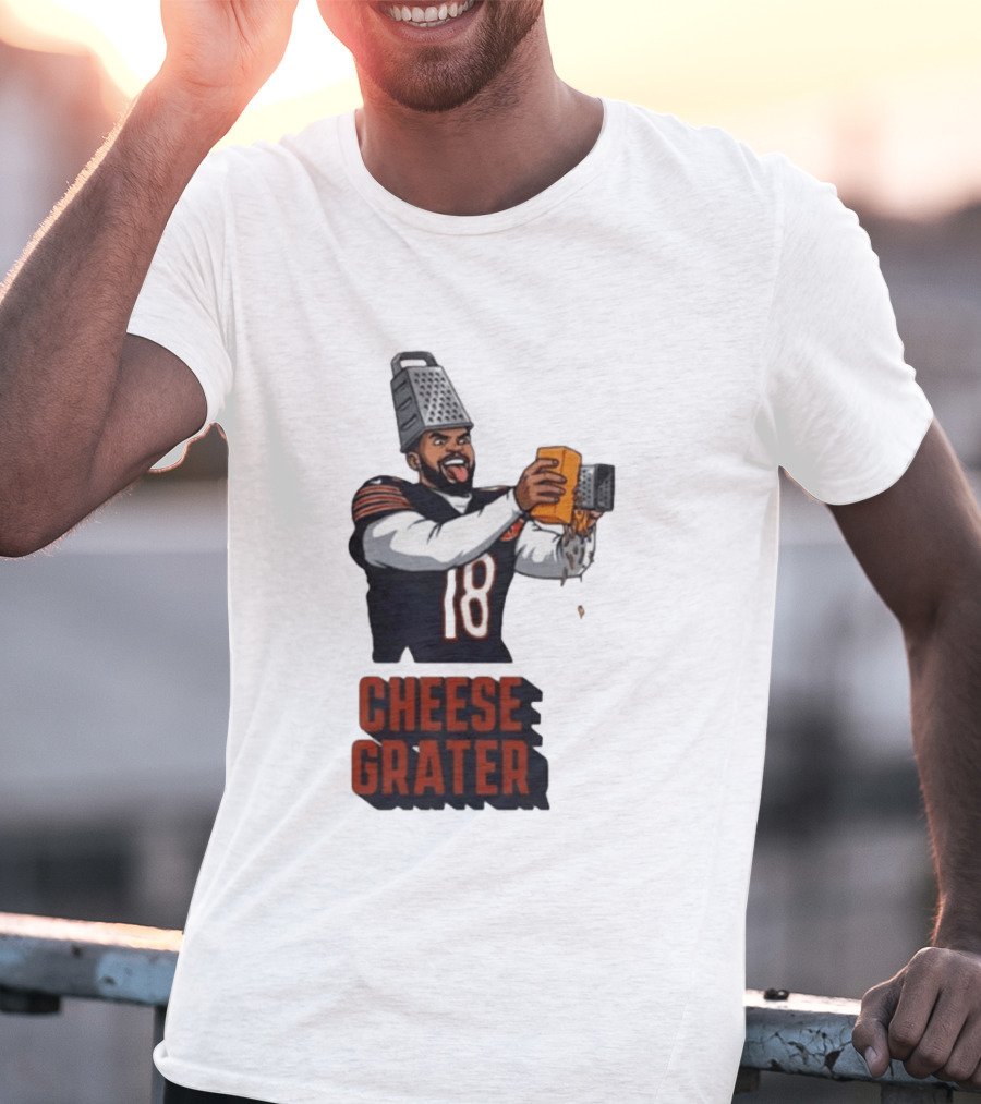 Caleb Williams Cheese Grater Chicago Football Humor T-Shirt