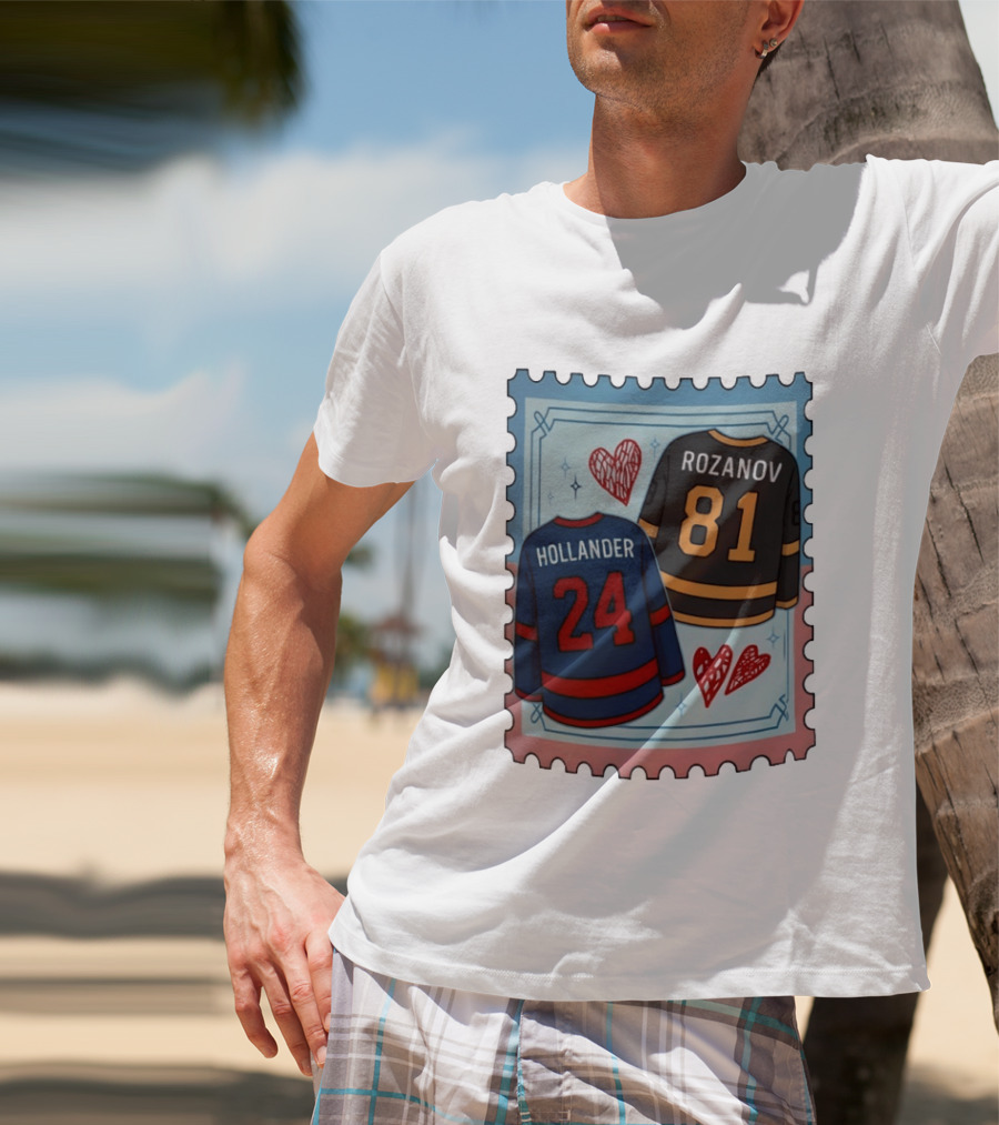 Hollander Rozanov 24 81 Hockey Romance Stamp T-Shirt