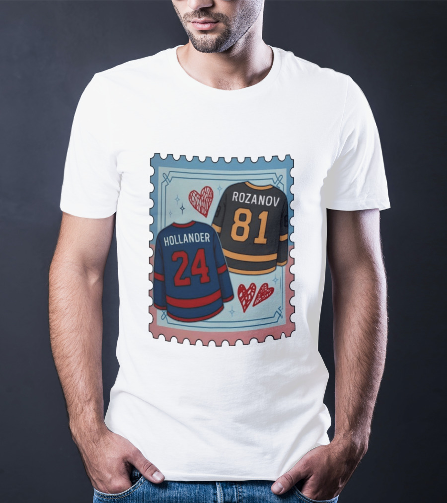 Hollander Rozanov 24 81 Hockey Romance Stamp T-Shirt