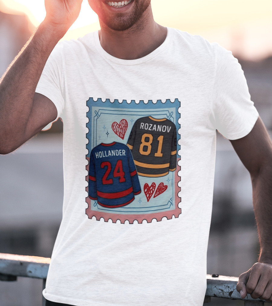 Hollander Rozanov 24 81 Hockey Romance Stamp T-Shirt