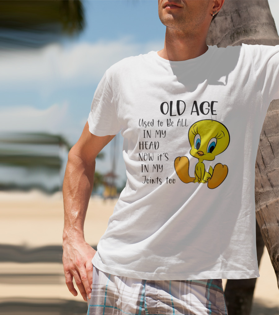 Old Age Tweety Used To Be All In My Head Now It's In My Joints Too T-Shirt