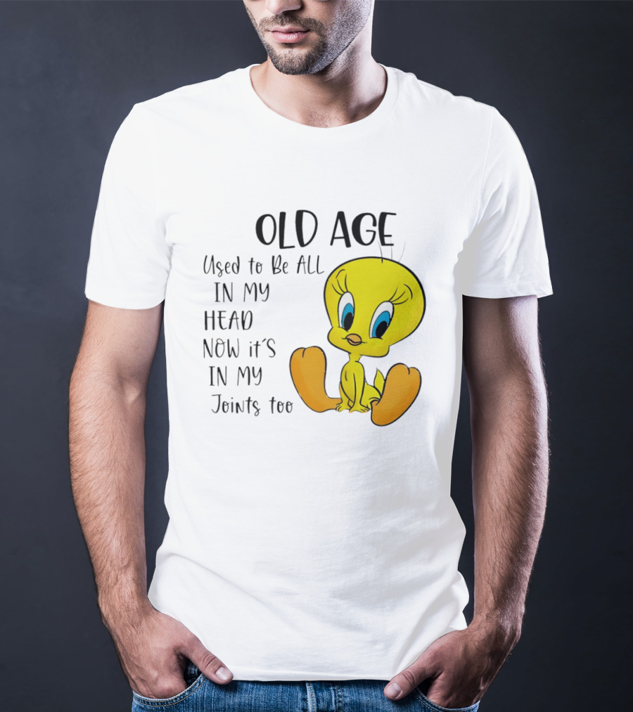 Old Age Tweety Used To Be All In My Head Now It's In My Joints Too T-Shirt