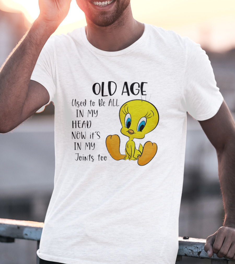 Old Age Tweety Used To Be All In My Head Now It's In My Joints Too T-Shirt