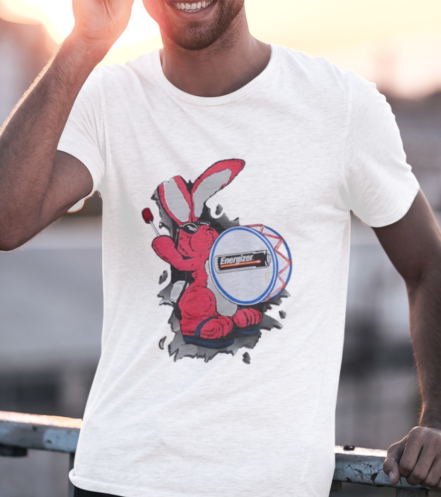 Energizer Bunny Vintage 90s Battery Drumming T-Shirt