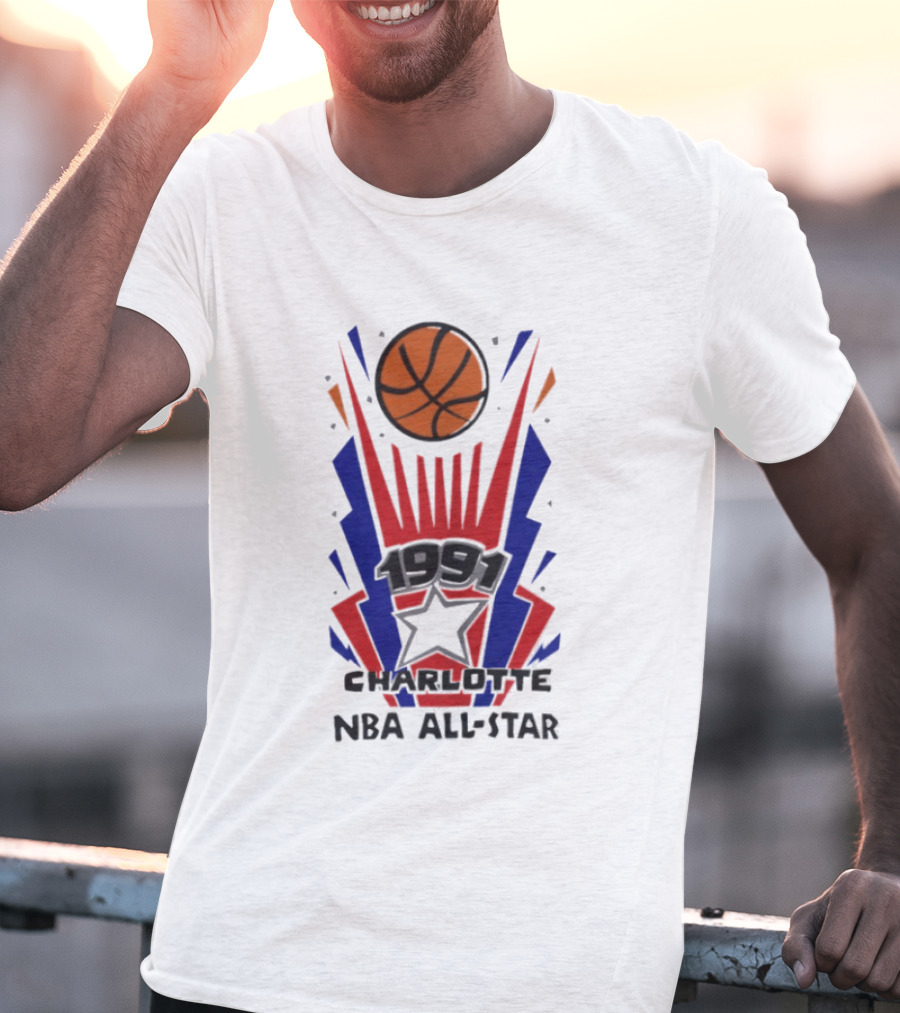 1991 Charlotte NBA All Star Basketball Event T-Shirt