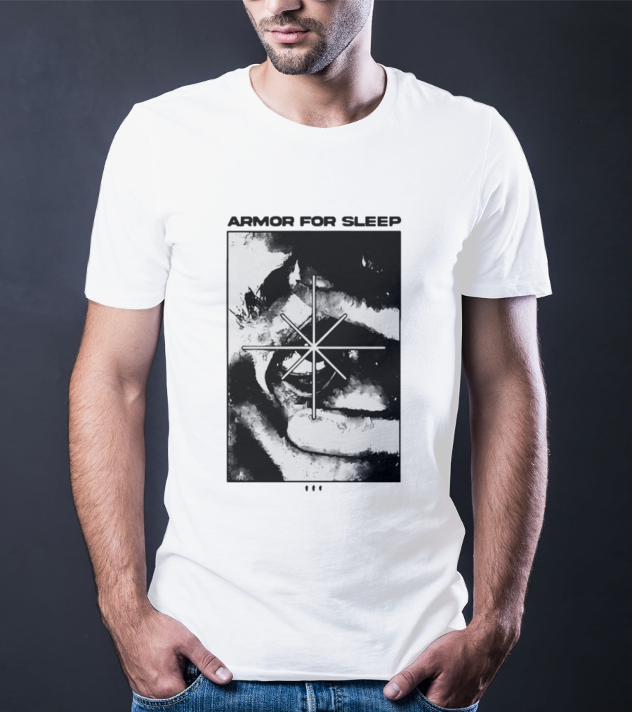 Armor For Sleep Eyeball Star Symbol Monochrome T-Shirt