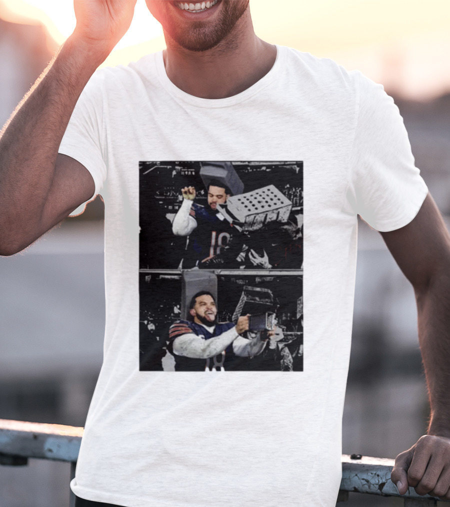 Caleb Cheese Grater Chicago Bear Football Fan Meme T-Shirt