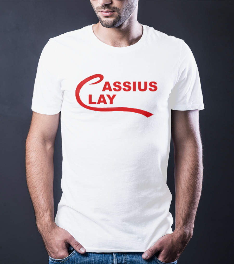 Cassius Clay Muhammad Ali Red Text Stylish Nostalgic T-Shirt