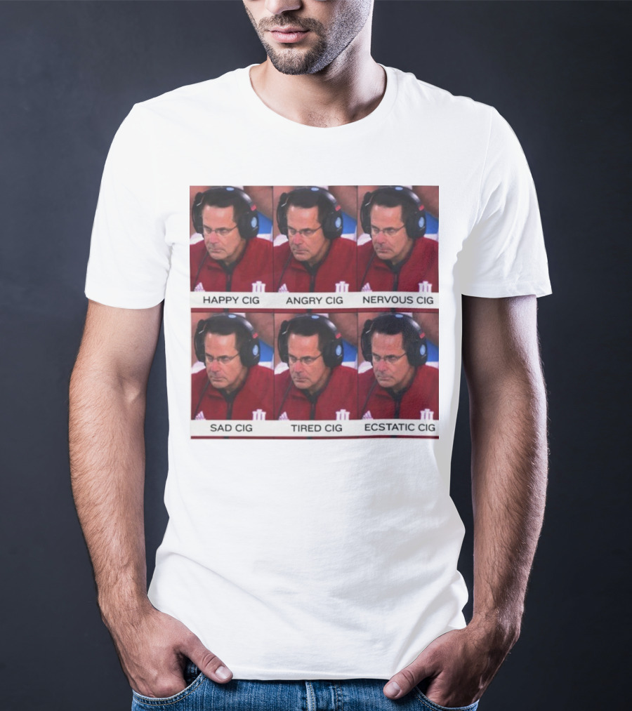 Coach Cignetti Happy Angry Nervous Sad Tired Ecstatic Meme T-Shirt