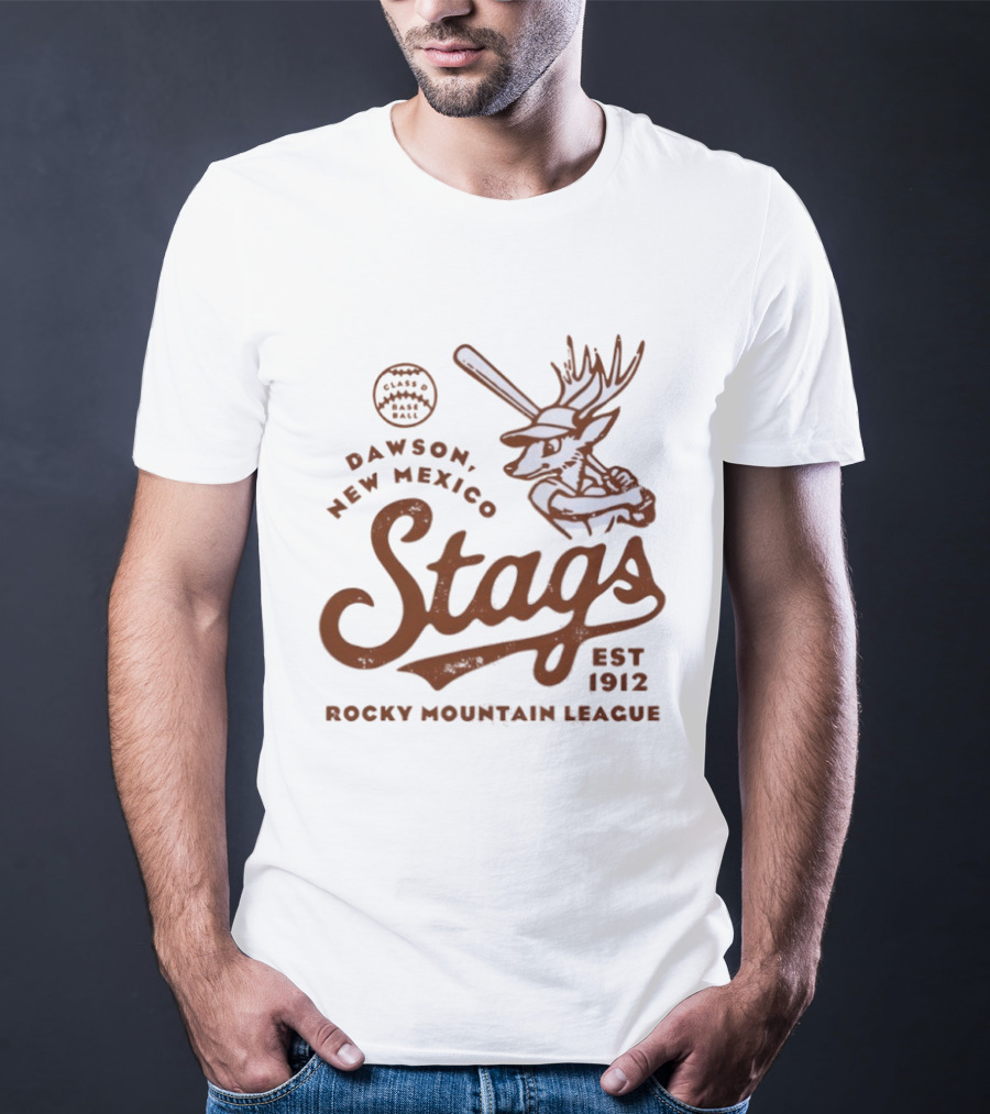 Dawson New Mexico Stags Baseball 1912 Rocky Mountain League T-Shirt