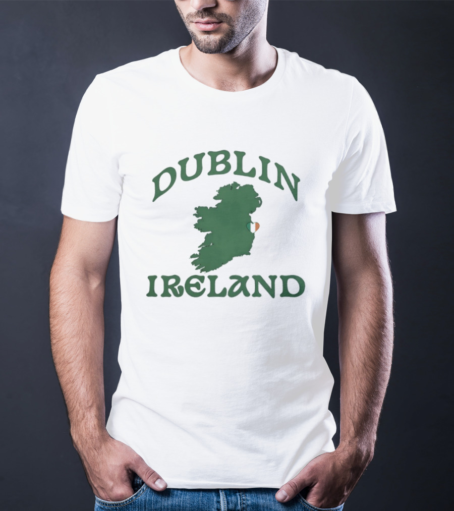 Dublin Ireland Map St Patrick's Day Irish Charm T-Shirt