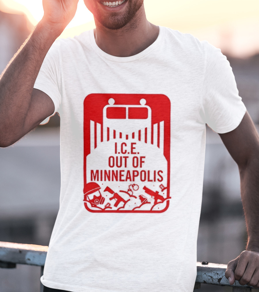 I.C.E. Out Of Minneapolis Protest Message T-Shirt