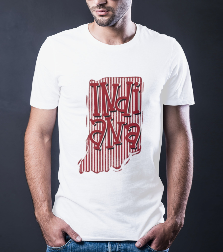 Indiana Stripe Hoosiers Football Indiana T-Shirt