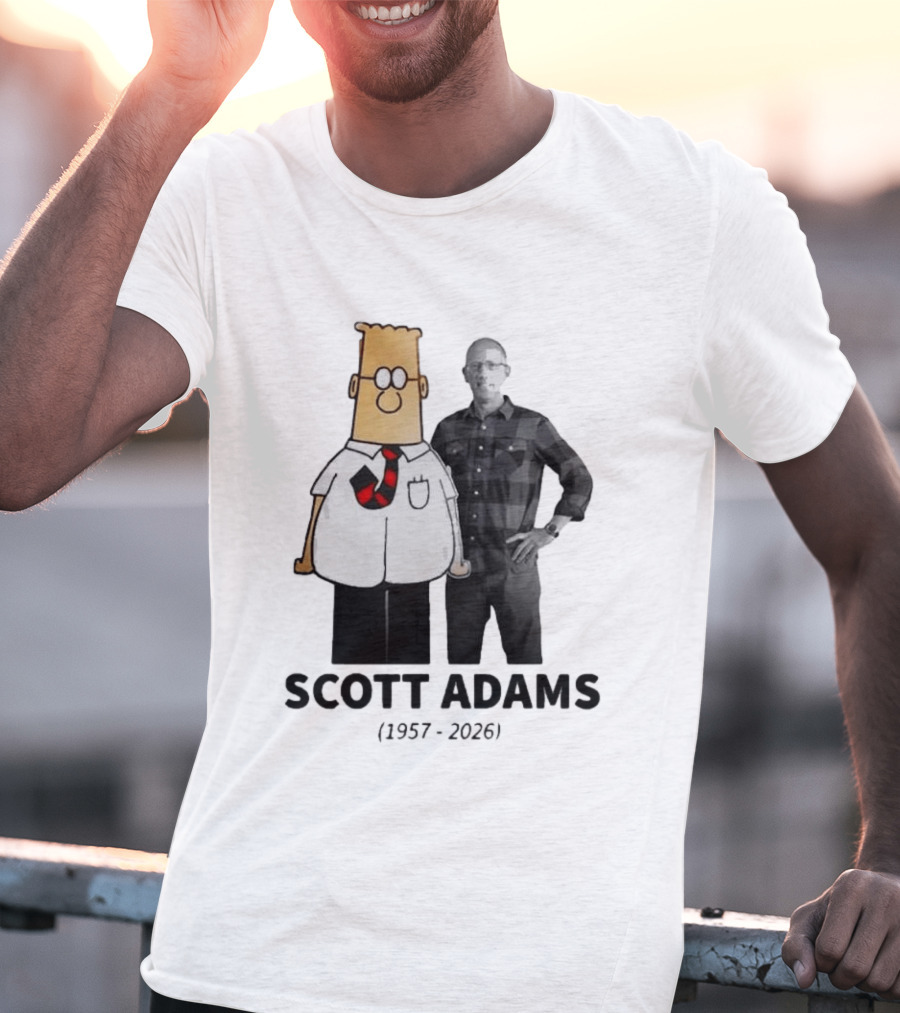 Scott Adams 1957 2026 Cartoon T-Shirt