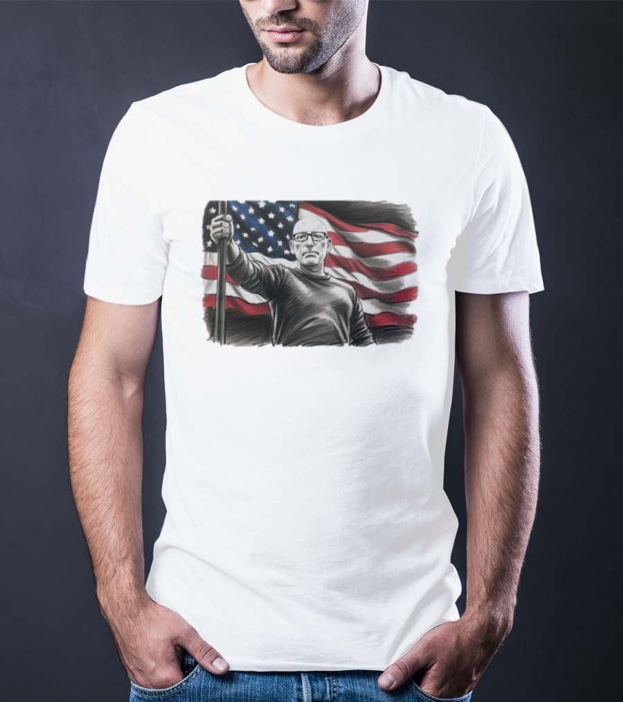 Scott Adams Holding American Flag Patriotic T-Shirt