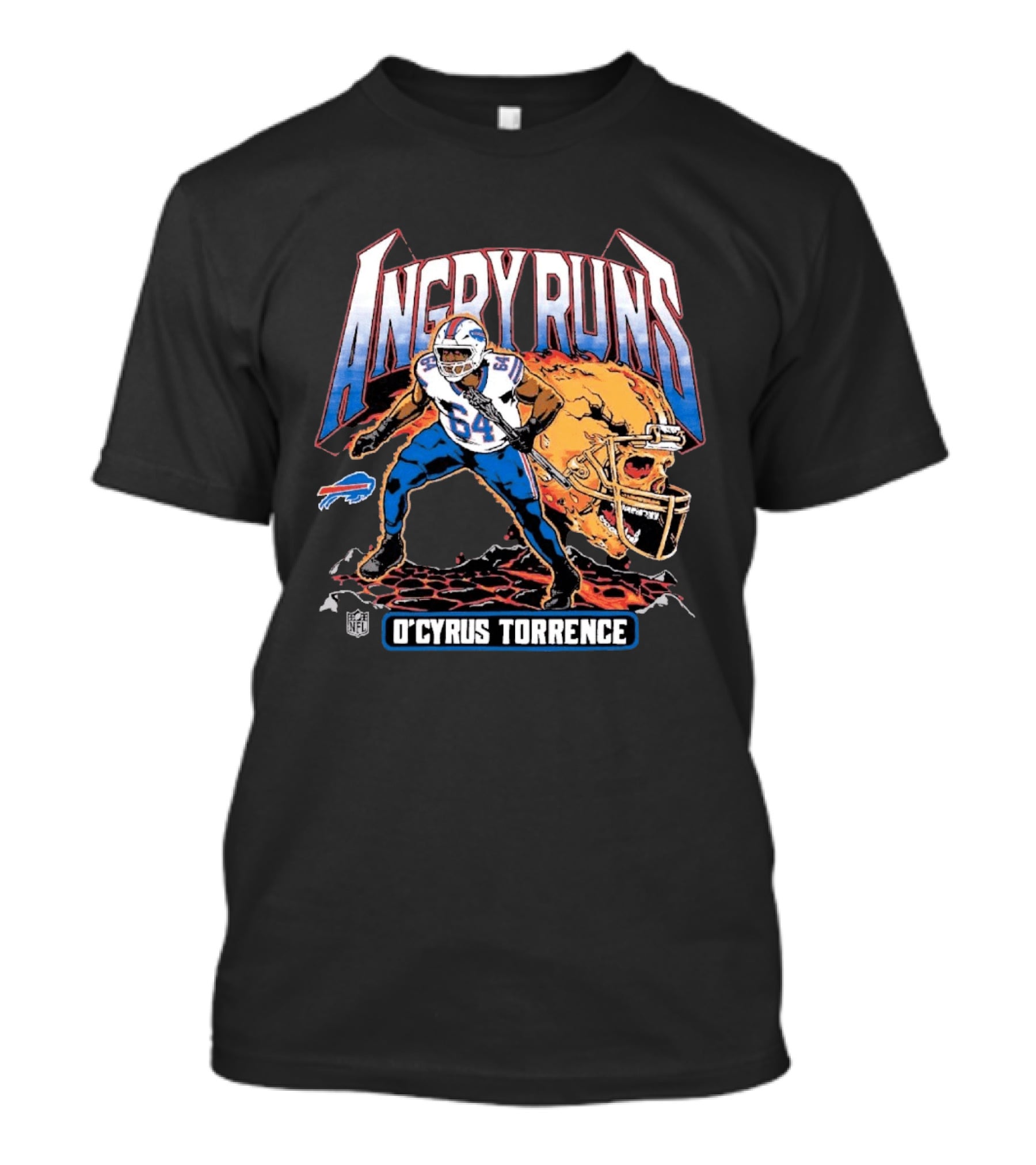 Angry Runs O'Cyrus Torrence Buffalo Bills NFL Power Charge T-Shirt