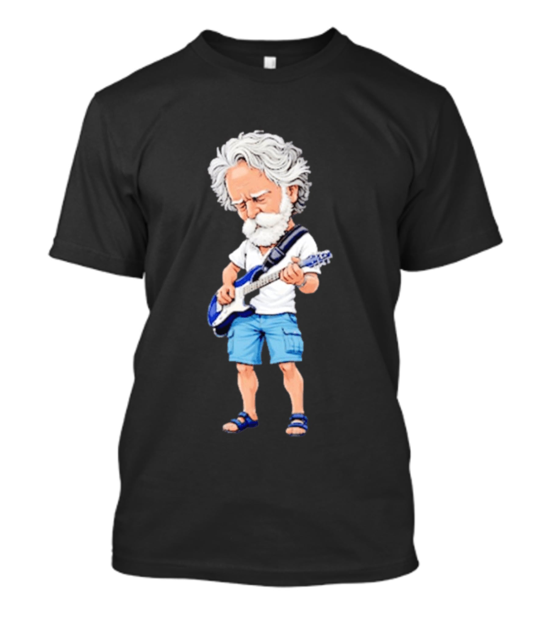 Bob Weir Guitar Character Playing Electric Guitar T-Shirt