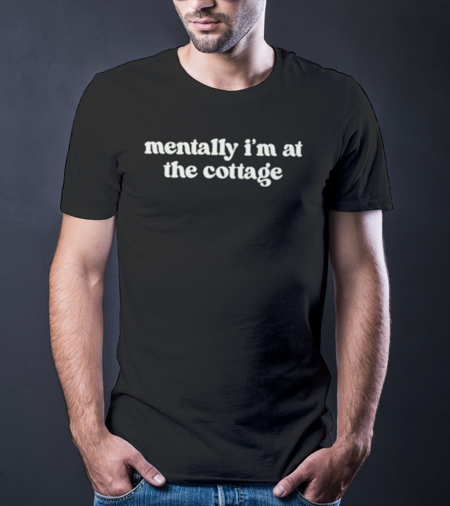 Bookish Hockey Romance Mentally I'm At The Cottage Cozy Swea T-Shirt