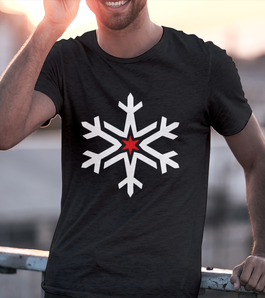 Chicago Iceman Snowflake Red Star T-Shirt