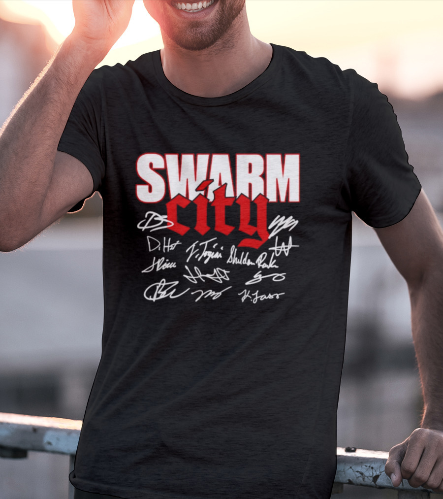 Houston Texans Swarm City Football Team Victory Celebration T-Shirt