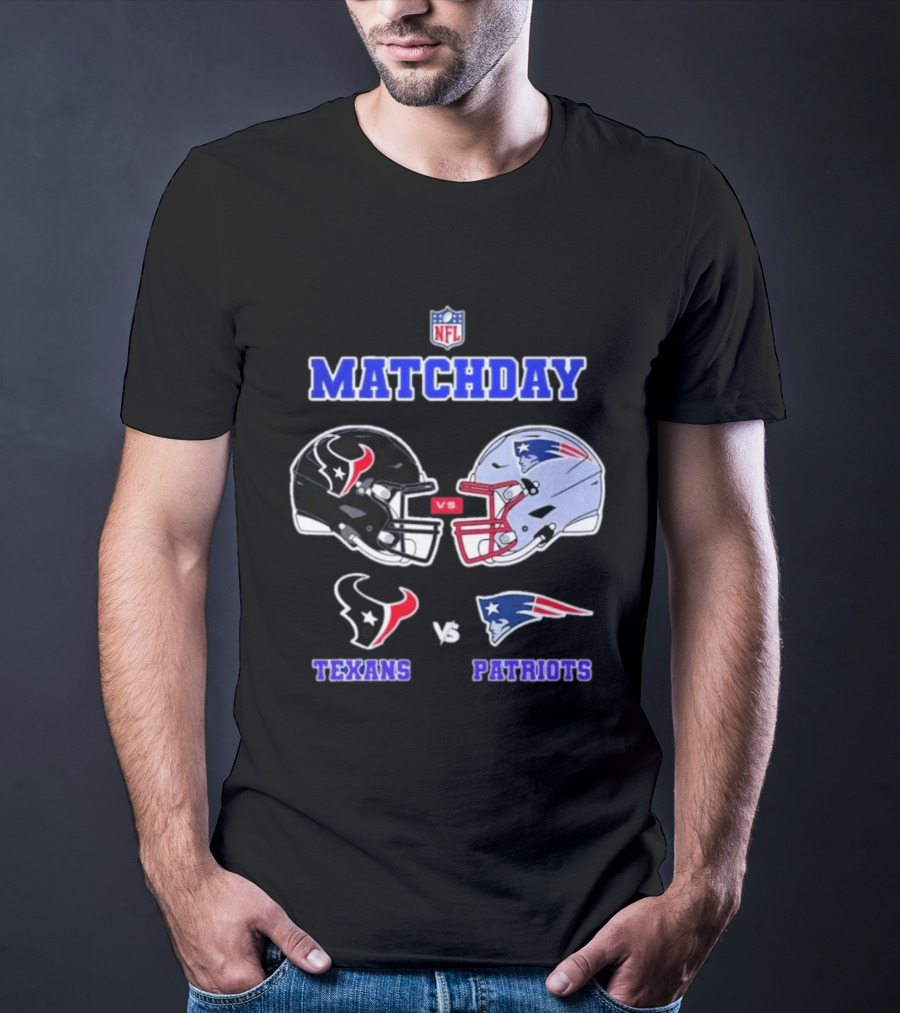 NFL Matchday Houston Texans Vs New England Patriots January 18 Gillette Stadium Rivalry Edition T-Shirt