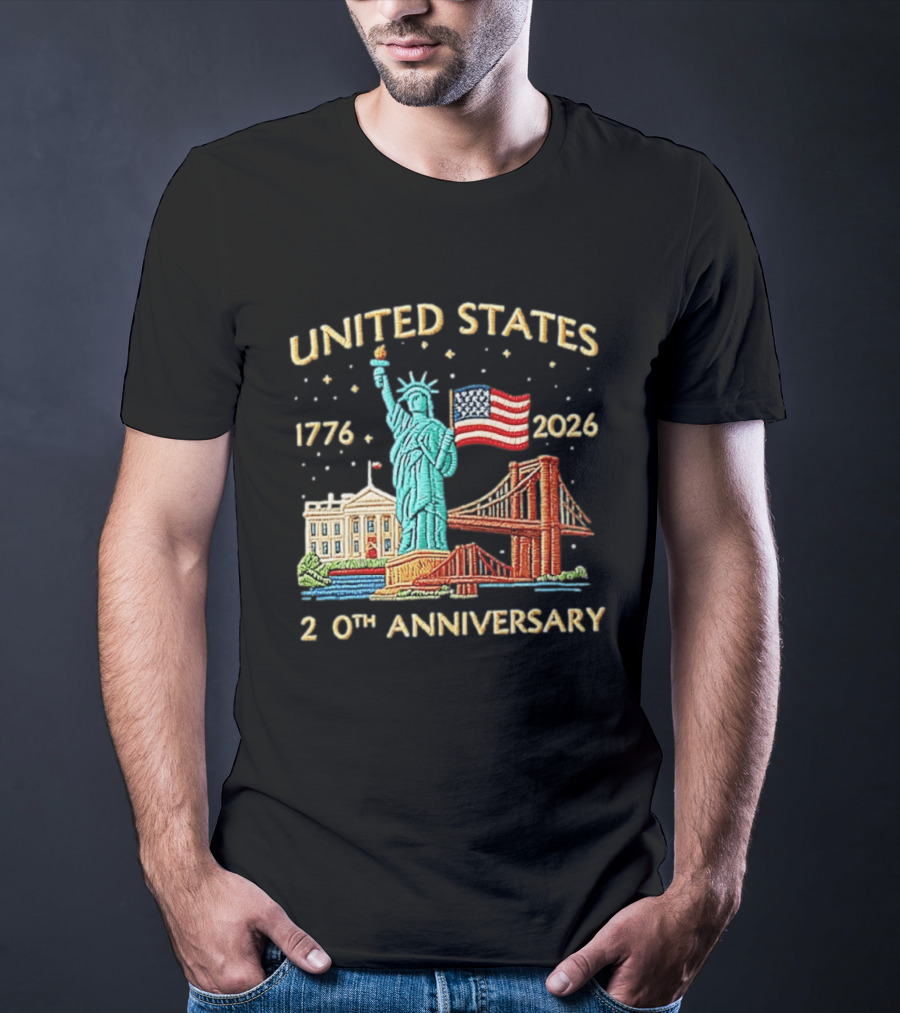 United States 250th Anniversary Statue Of Liberty White House 1776 2026 T-Shirt