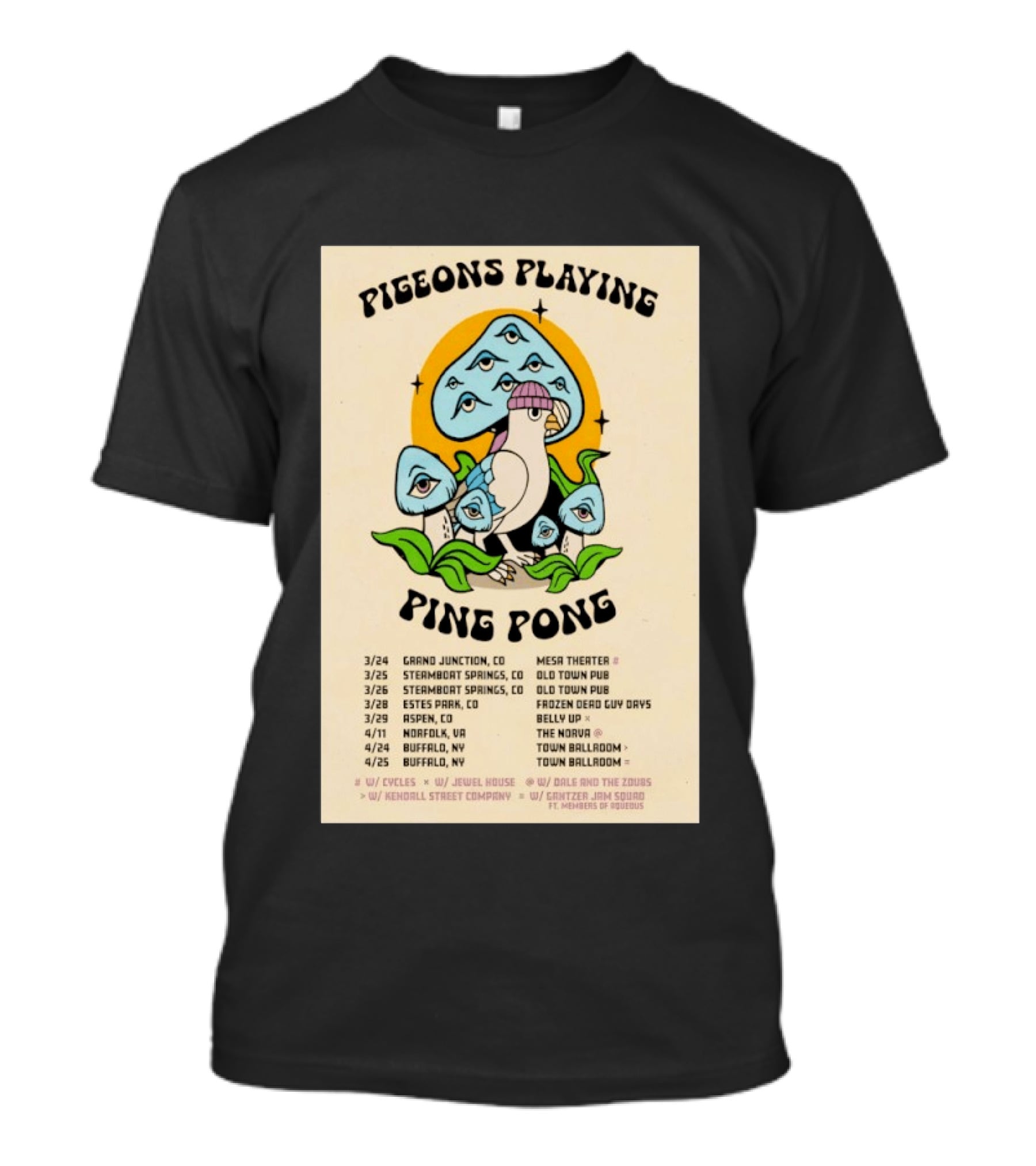 Pigeons Playing Ping Pong Winter And Spring Tour 2026 T-Shirt