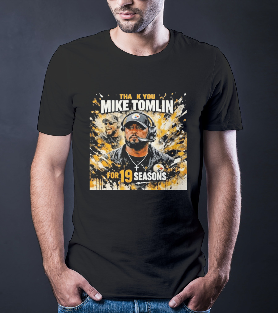 Pittsburgh Steelers Thank You Mike Tomlin For 19 Seasons T-Shirt