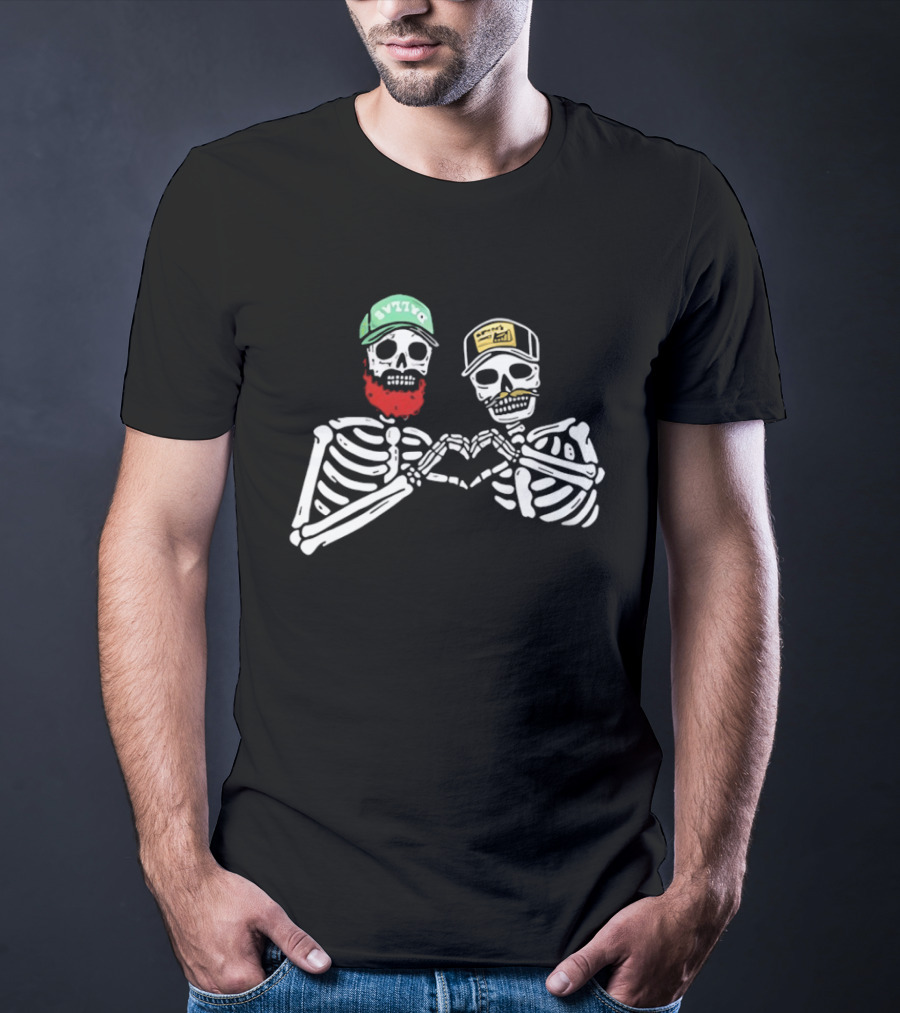 Post Malone Skeleton Avzyne Morgan Heart Hand T-Shirt