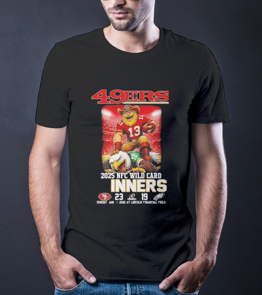 49ers 2023 NFC Wild Card Winners Lincoln Financial Field Victory Over Eagles T-Shirt