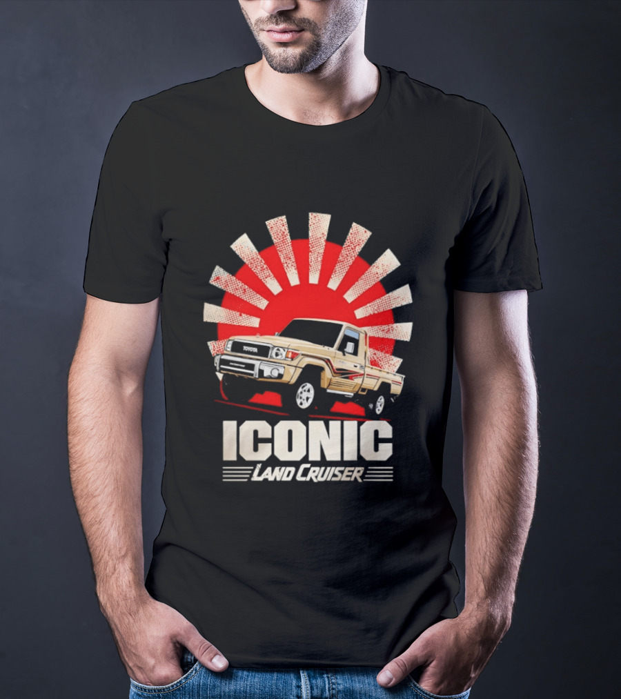 Iconic Toyota Land Cruiser Vintage Sunburst T-Shirt