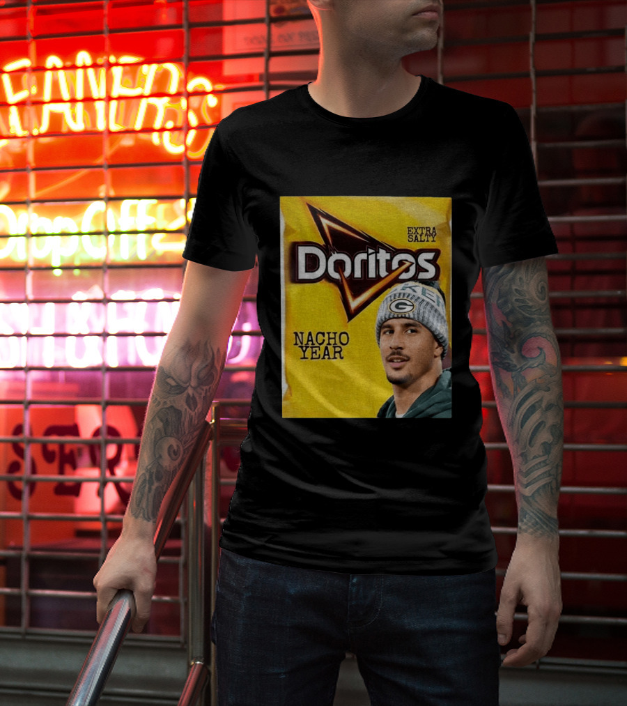 Doritos Nacho Year Extra Salty Green Bay Packers Football Beanie T-Shirt