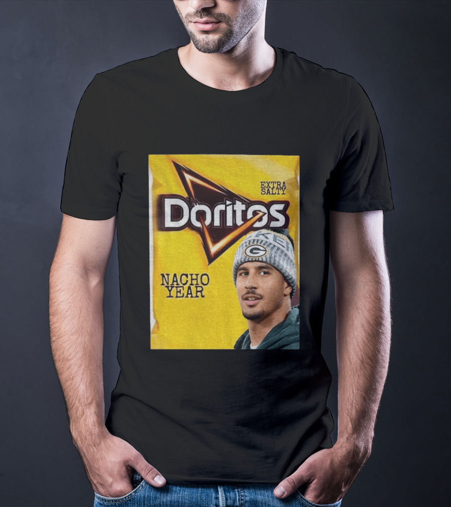 Doritos Nacho Year Extra Salty Green Bay Packers Football Beanie T-Shirt