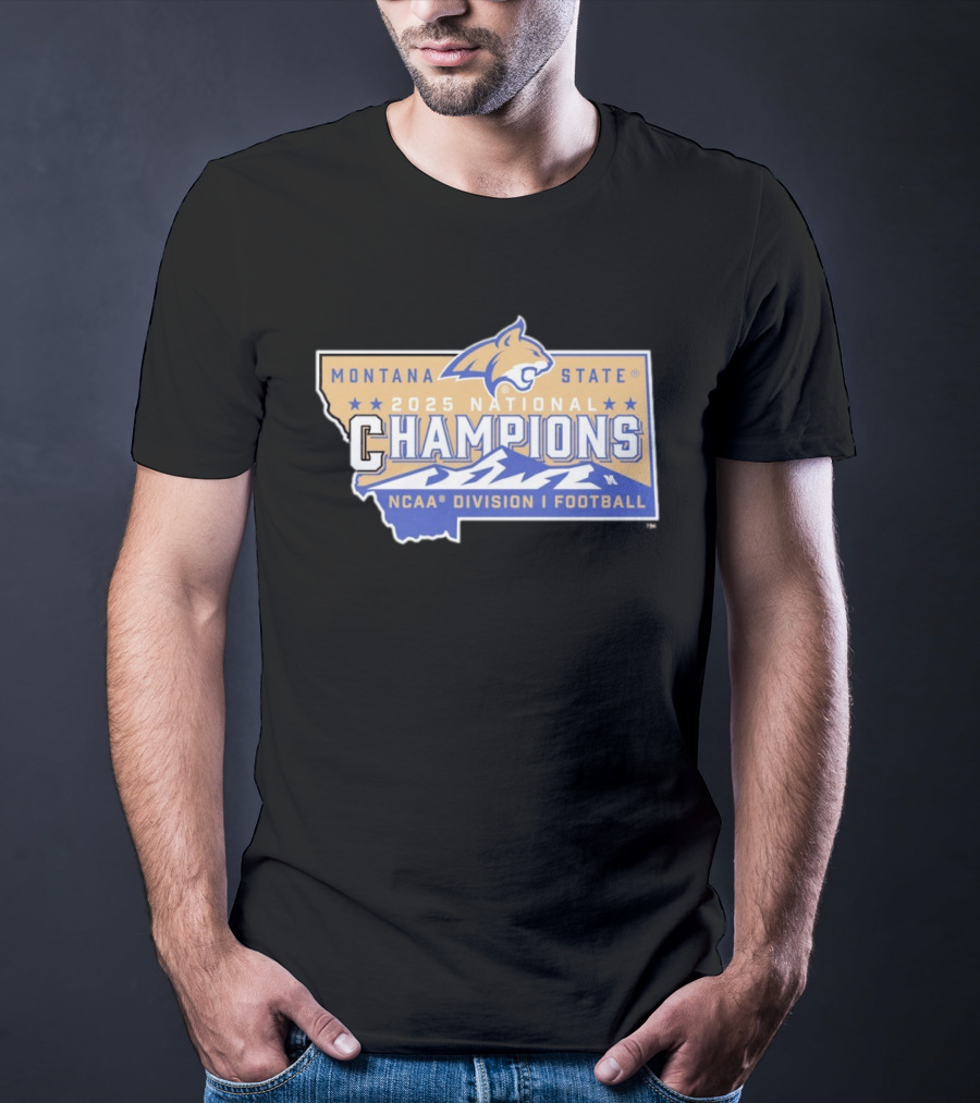 Montana State Bobcats 2025 National Champions NCAA Division I Football T-Shirt