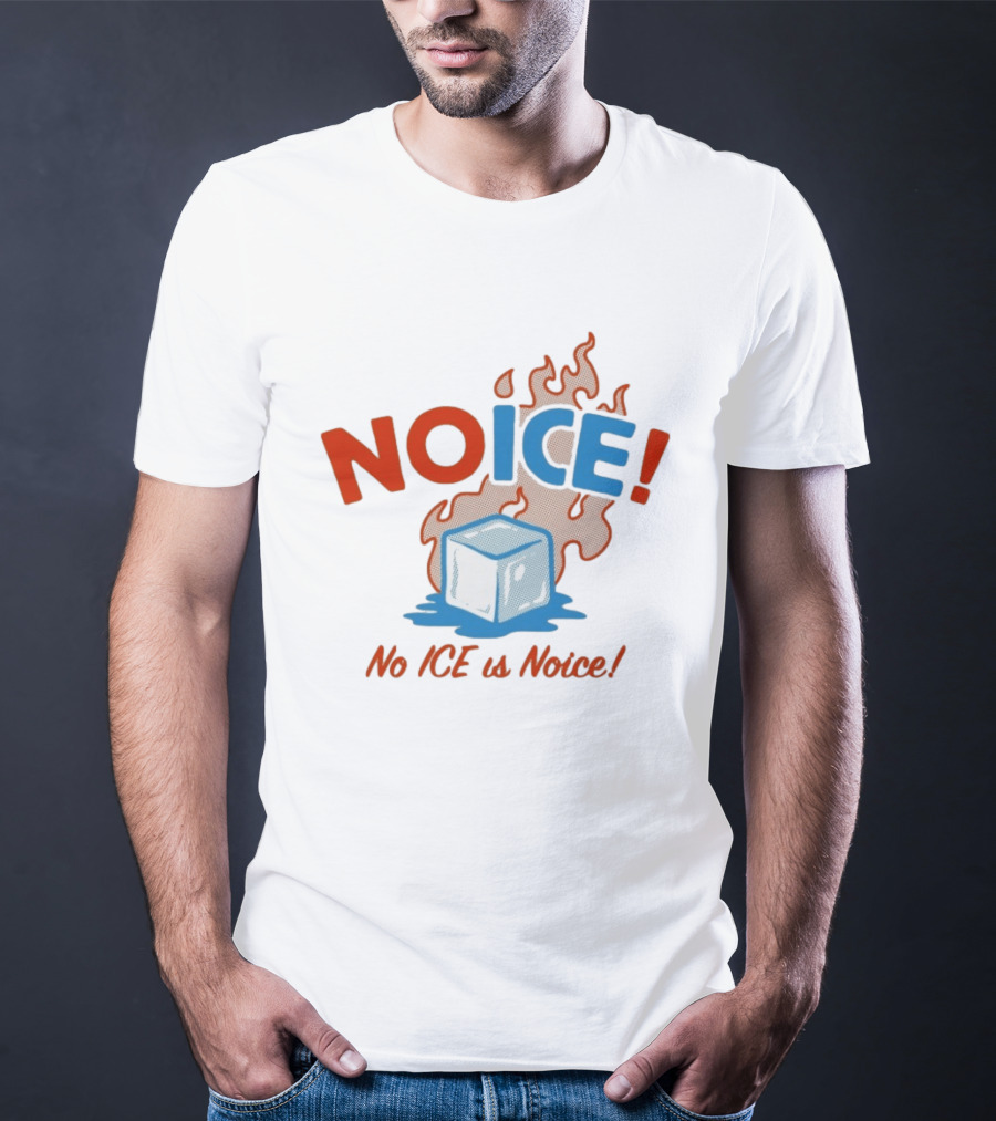 No ICE Noice Ice Cube Flame Fun Playful T-Shirt