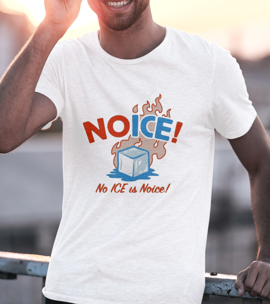 No ICE Noice Ice Cube Flame Fun Playful T-Shirt
