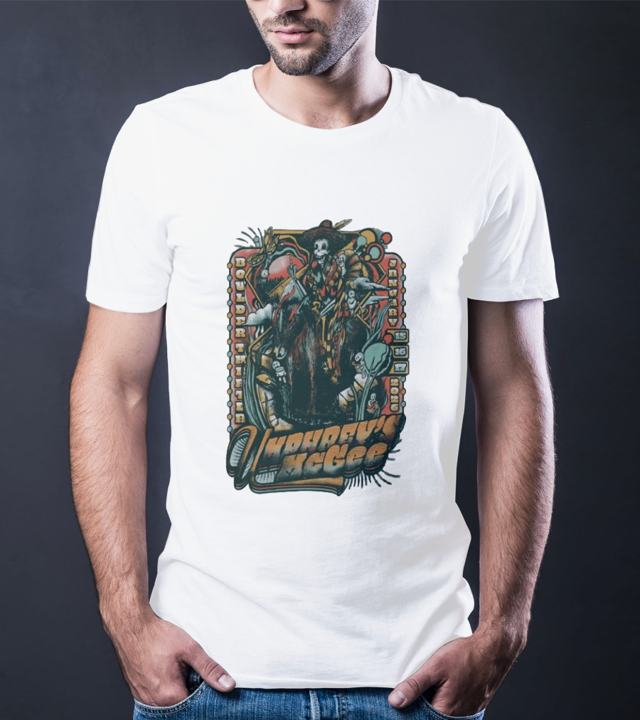 Umphrey's McGee Boulder Theater January 15 16 17 2026 Skeleton T-Shirt