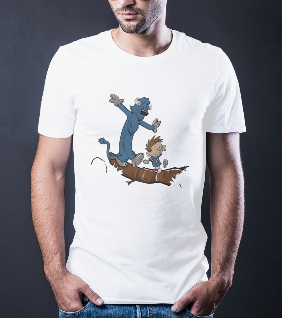 Allen And Huddles Buffalo Bills Calvin And Hobbes Cartoon Adventure T-Shirt