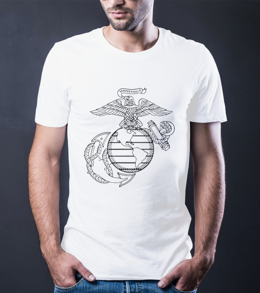 Avatar Jake Sully US Marines Semper Fidelis Eagle Globe And Anchor T-Shirt