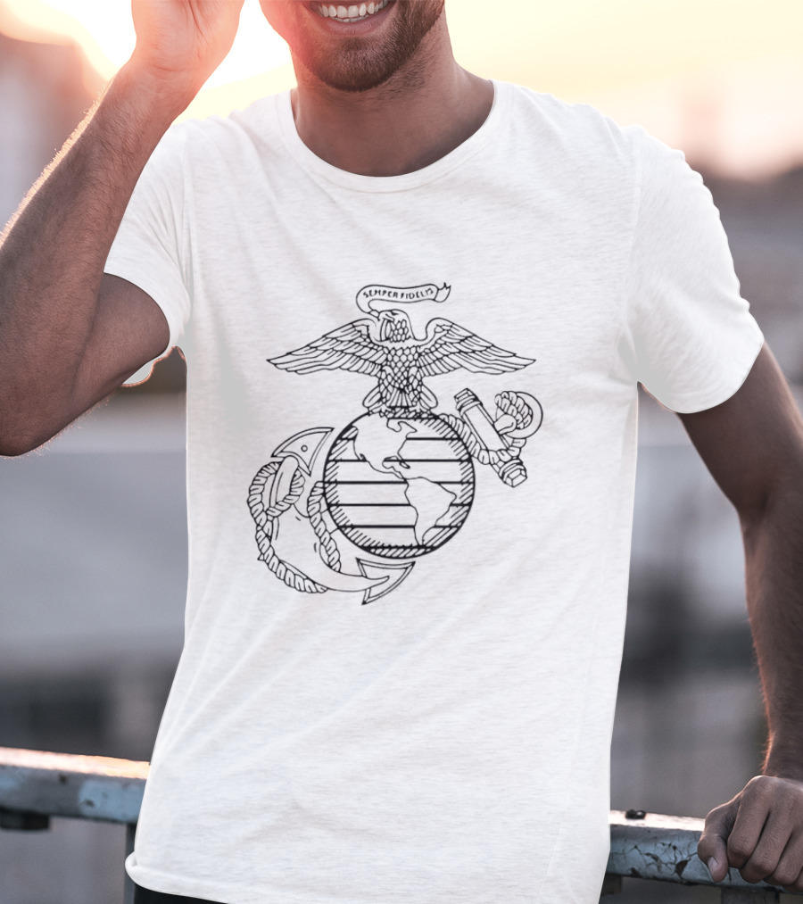 Avatar Jake Sully US Marines Semper Fidelis Eagle Globe And Anchor T-Shirt