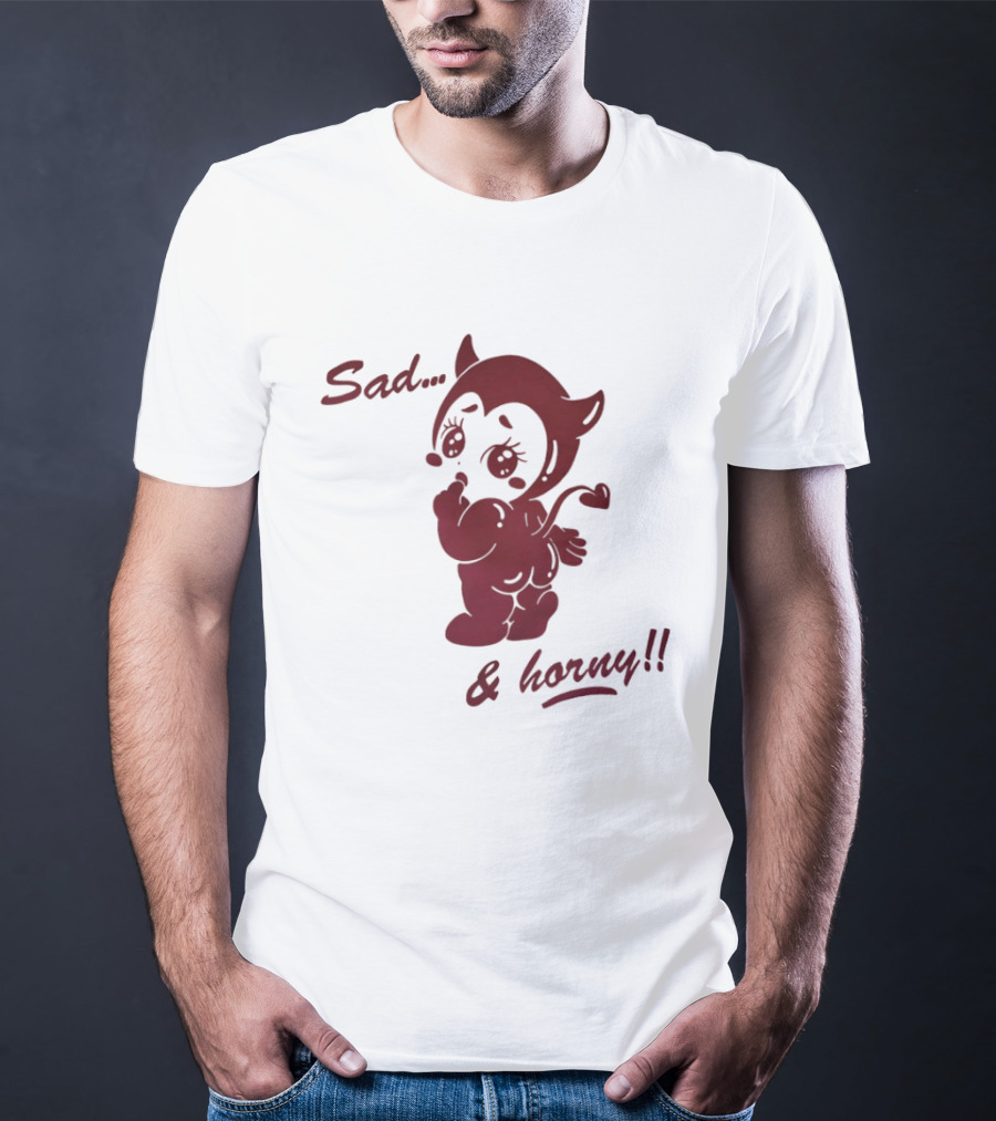 Sad And Horny Red Devil T-Shirt