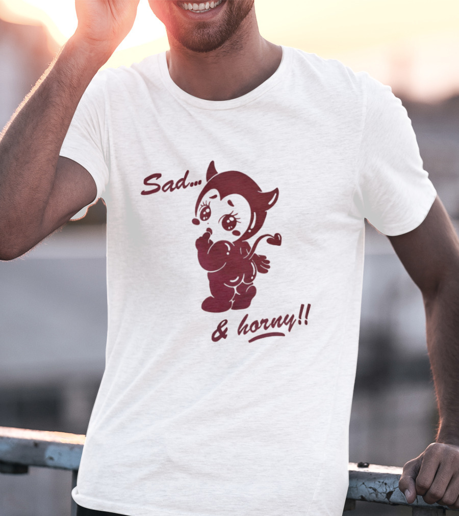 Sad And Horny Red Devil T-Shirt