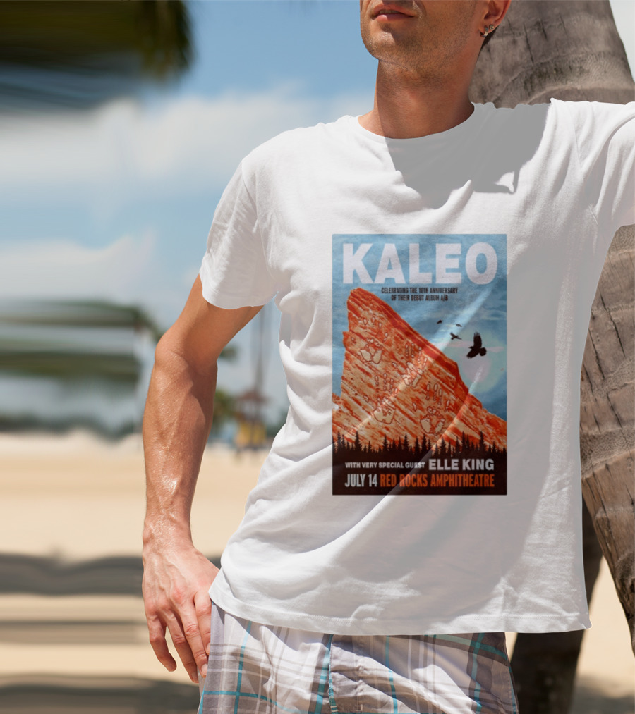 Kaleo Celebrating 10th Anniversary A/B With Guest Elle King July 14 Red Rocks Amphitheatre T-Shirt